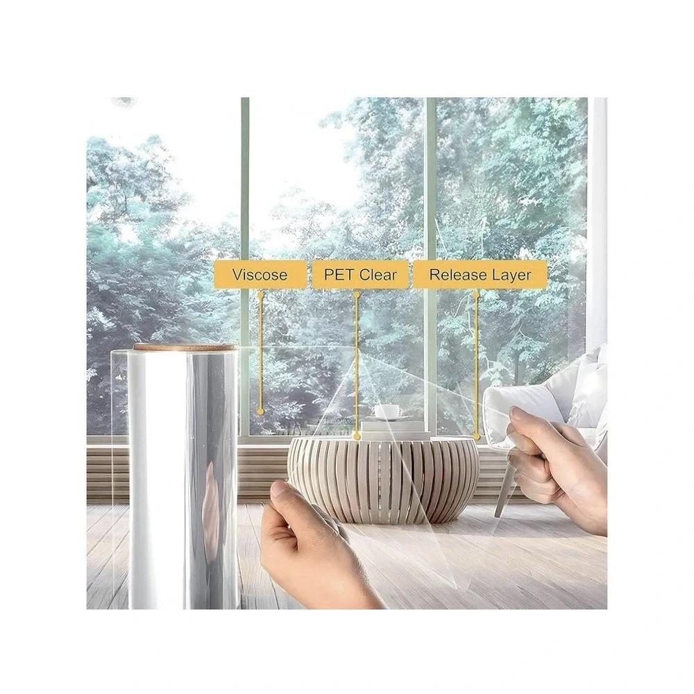 4 Mil Clear Security Safety Window Shatterproof‎ Film for Windows-6.5ft NEW